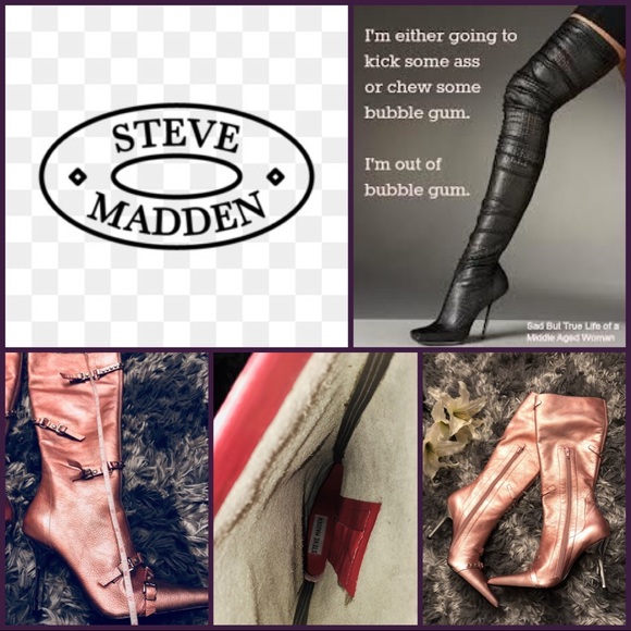 🛑SOLD!🛑 LEATHER STEVE MADDEN Sexy Stiletto Boots - Picture 4 of 8